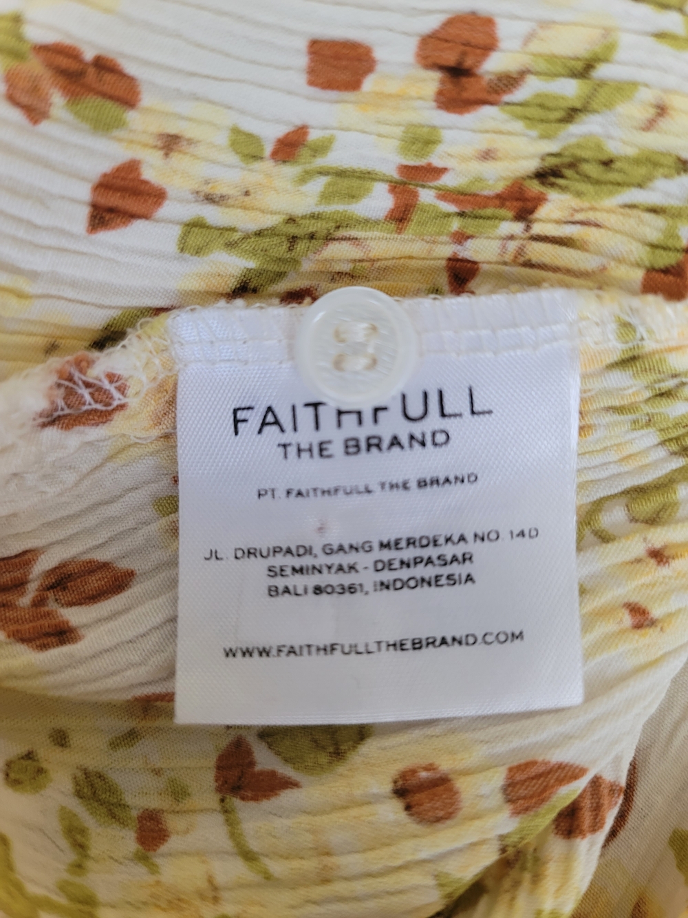 Anthropologie Faithfull the Brand Rafa Yellow and Red Floral Crepe Midi Dress,XS - Picture 11 of 12